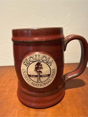 Sunset Hill Stoneware Sequoia National Park Mug Tankard Rustic Cabin Lodge USA